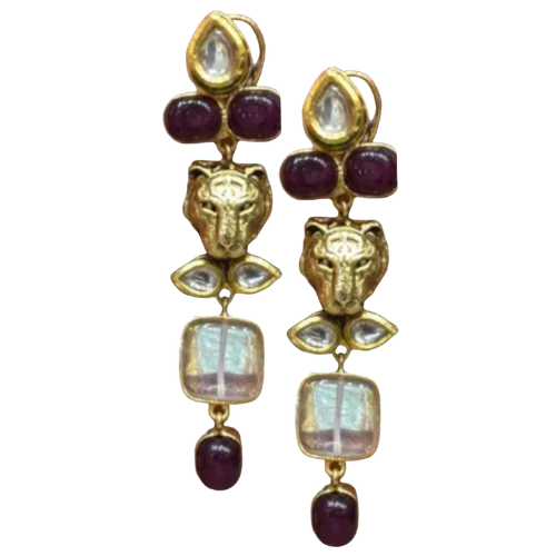 Lion’s Majesty Gemstone Earrings
