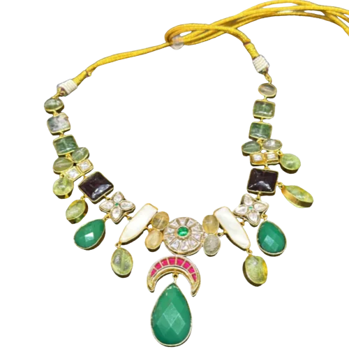 Emerald Crescent Necklace