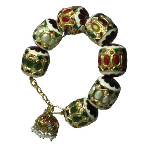 Enamel Dholak & Jhumki Bracelet