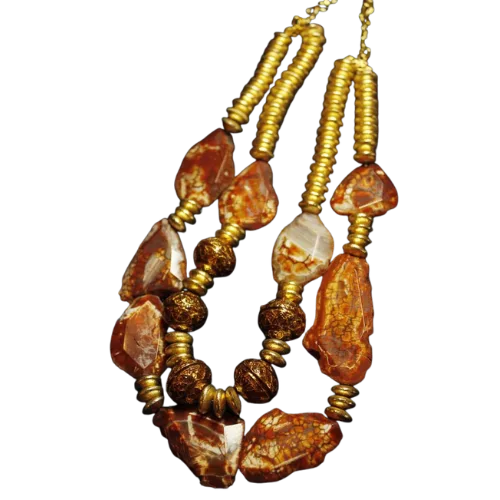 Golden Earth Statement Necklace