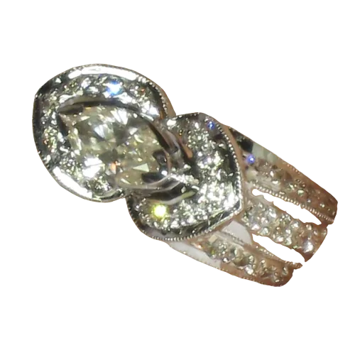 Diamond Marquise Halo Ring