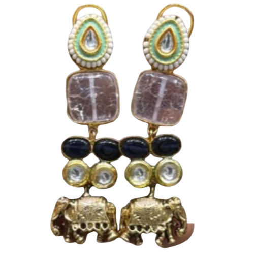 Regal Elephant Procession Earrings