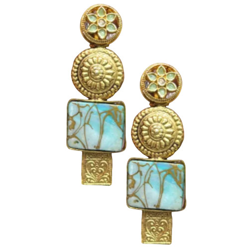 Heritage Turquoise Medallion Earrings