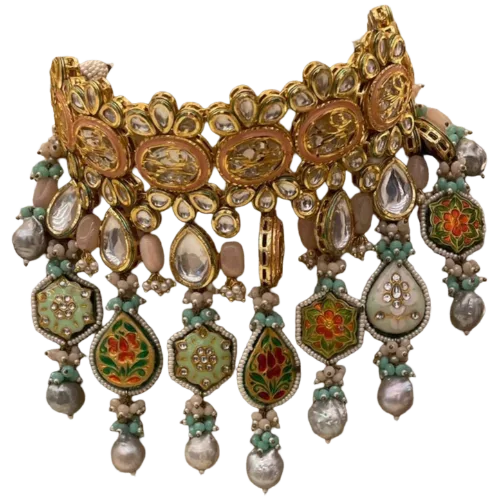 Mughal Enamel & Kundan Polki Choker